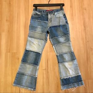 Rare Vintage 90’s Zana-Di Tiered Patchwork Jeans
